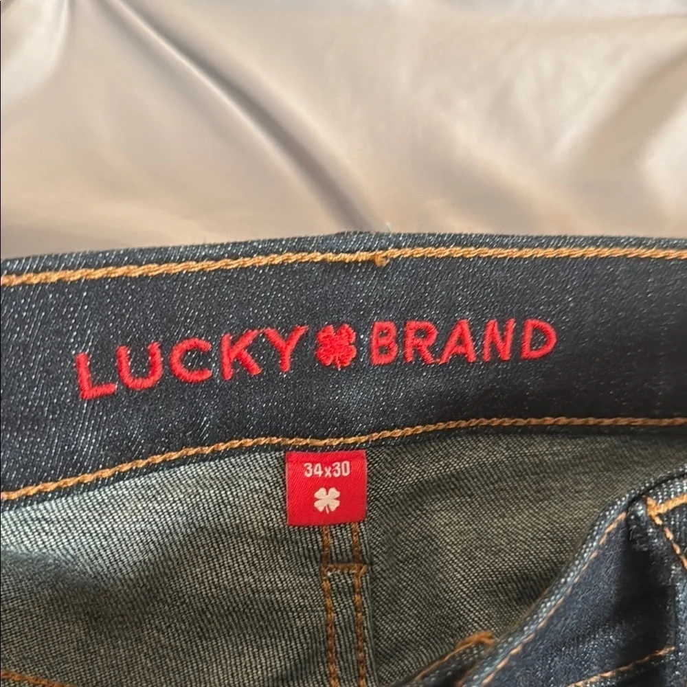 Men’s Lucky Brand Dark Blue Denim Jeans Size 34x30